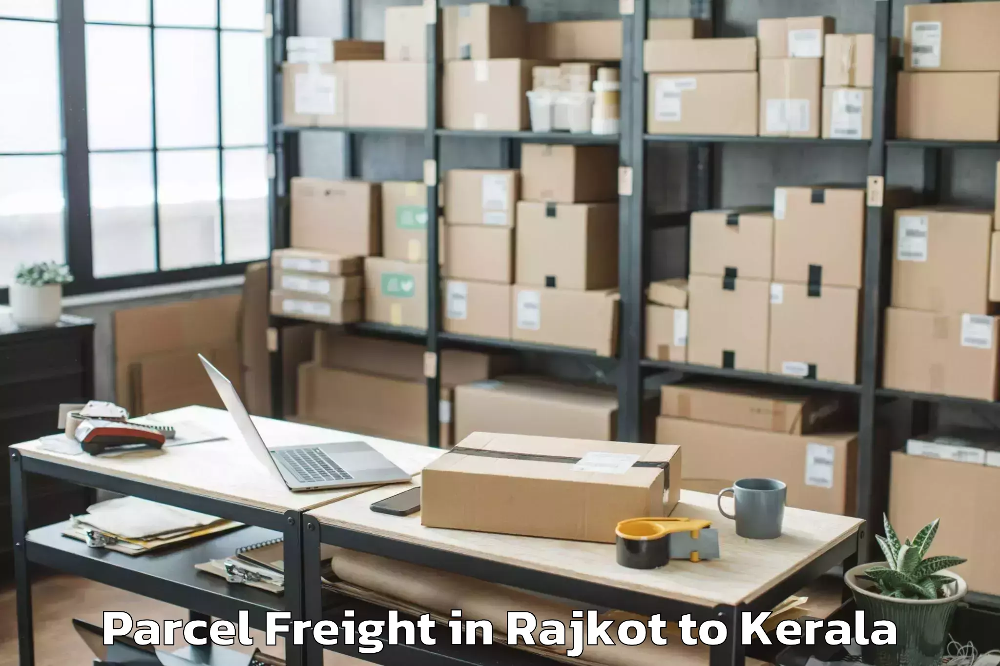 Efficient Rajkot to Kerala Kalamandalam Cheruthuru Parcel Freight